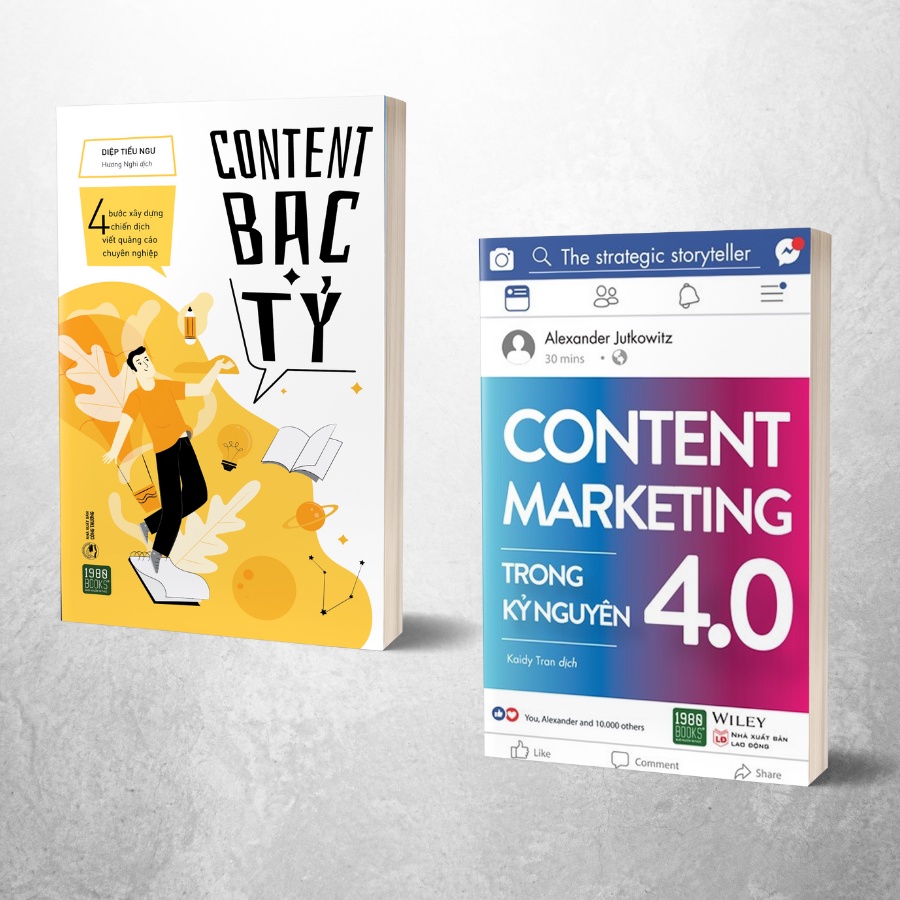 Sách - COMBO CONTENT MARKETING GỒM ( Content bạc tỷ + Content marketing trong kỷ nguyên 4.0)