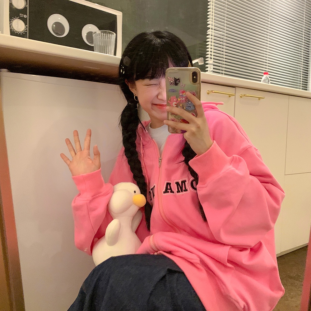 Áo Khoác Hoodie In Chữ Thời Trang Xuân Thu