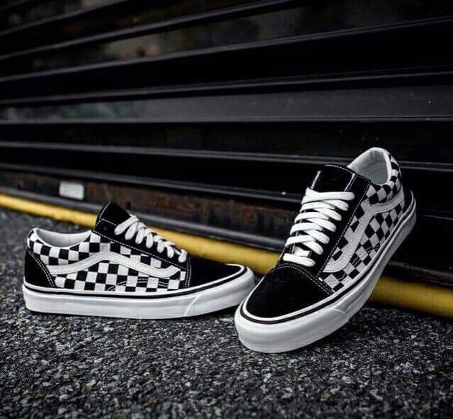 𝐂ự𝐜 𝐑ẻ | Xả Xả| HOT THANH LÝ- Giầy vans caro trắng đen 1:1 ( full box + free ship ) 2020 Có Sẵn : ' 2021 2021 $ ! ཾ ! :