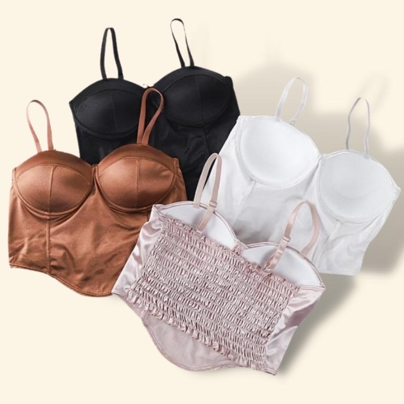 Áo Bra 2 Dây Lưng Thun Clover Official Áo Lót Nữ Nâng Ngực 00881