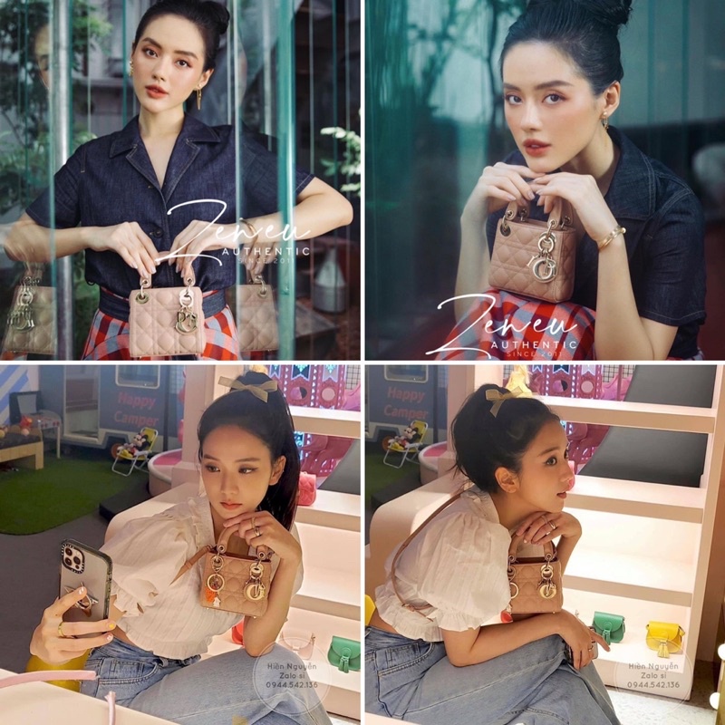 Túi đeo chéo nữ D Lady size SIÊU MINI 14cm - KHÔNG VỪA ĐIỆN THOẠI