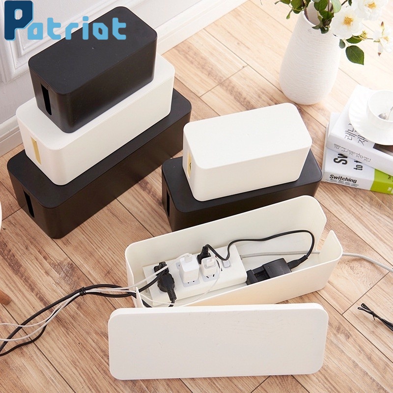Hộp đựng dây cáp và giữ dây điện cho bàn/TV/máy tính/hub USB/dây điện đa năng