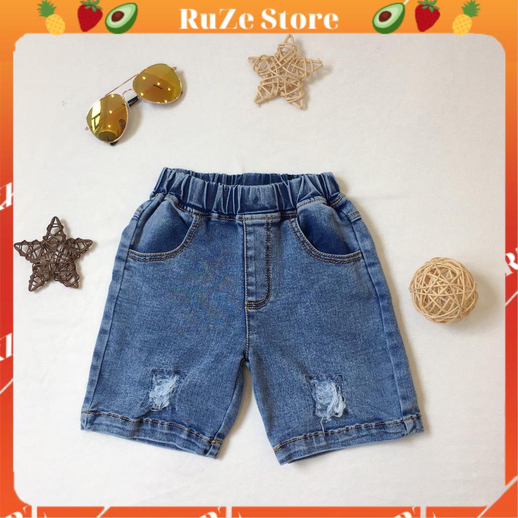 Quần bò jeans mài xước, quần đùi jeans cho bé Sochin CI01
