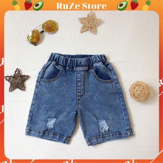 Quần bò jeans mài xước, quần đùi jeans cho bé Sochin CI01