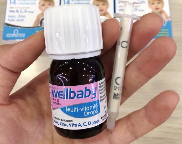 Vitamin tổng hợp Wellbaby vitamin drops cho bé từ 4 tháng