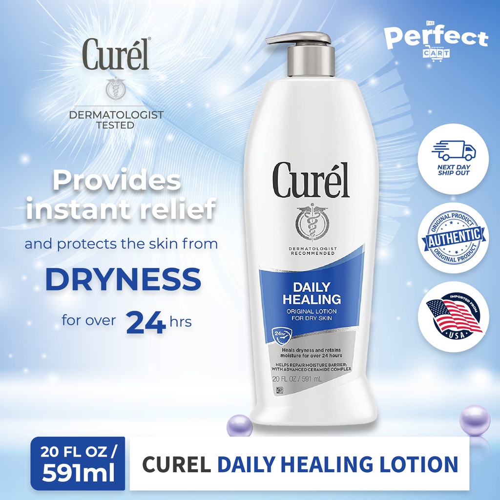 Dưỡng thể dành cho da khô Curel Curél Daily Healing Body Lotion for Dry Skin 384ml/591ml (Mỹ)