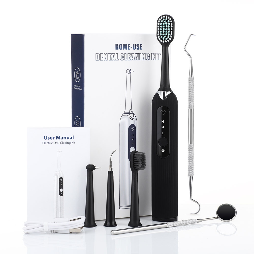 Máy lấy cao răng tại nhà Dental Cleaning Kit BH lỗi 1 đổi 1, máy 3 in 1 lấy vôi răng kèm đánh răng chà lưỡi