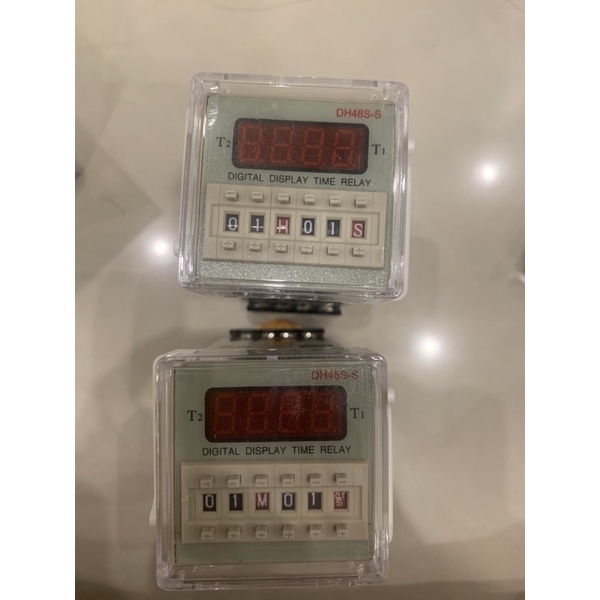 Đồng hồ rơ le thời gian  Timer DH48S-S 220V 24V kèm đế