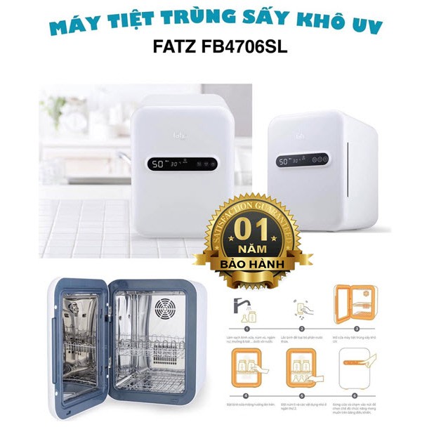 Máy tiệt trùng sấy khô UV cao cấp Fatzbaby Fatz Super 2 - FB4706SL - Công nghệ Hàn Quốc