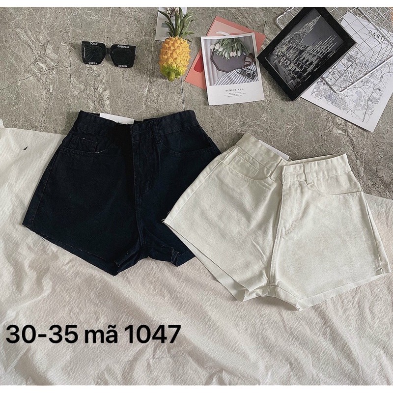 Short Jeans Đen trắng bigsize Trơn Size Lớn Nữ Ms 1047
