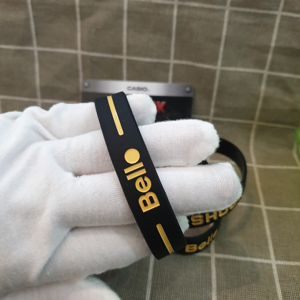 Vòng tay cao su gshock đen vàng