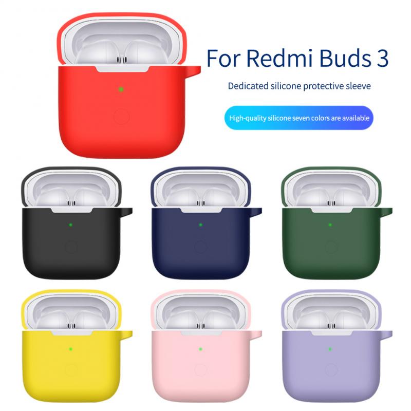 Vỏ bảo vệ hộp sạc tai nghe Xiaomi Redmi Buds 3 bằng chất liệu silicon TPU mềm mại