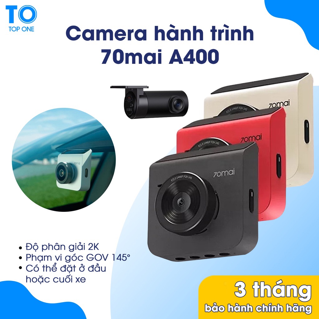 [HÀNG CHÍNH HÃNG] Camera hành trình ô tô Xiaomi 70mai Dash Cam A400 QHD 1440P Bản quốc tế