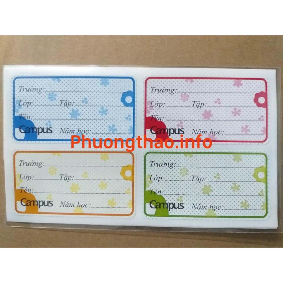 Nhãn Vở  Campus NT-FOD20 20 cái.