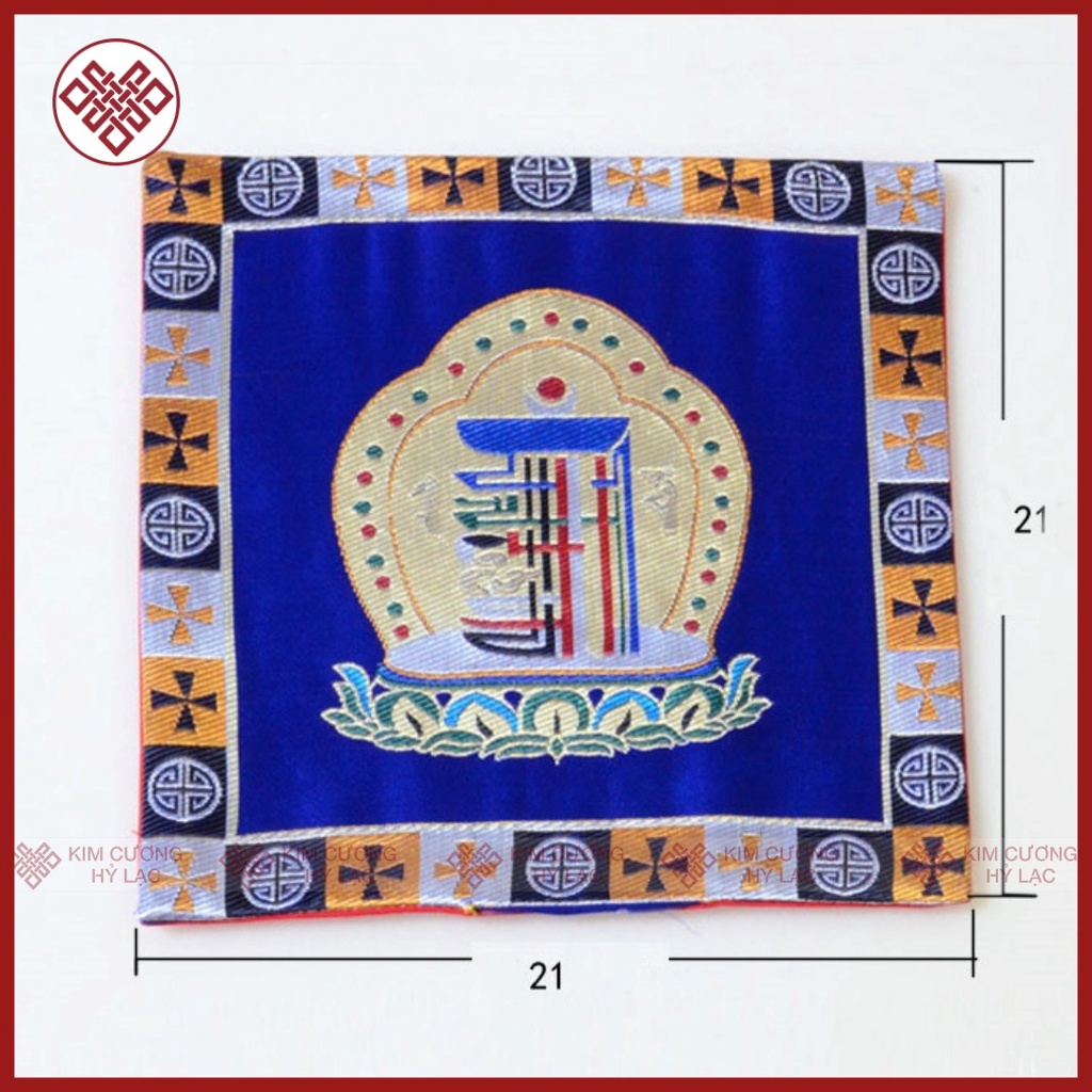 Tấm Lót Tượng Lót Pháp Khí Mật Tông  Biểu Tượng Kalachakra