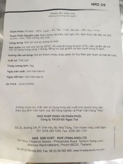 Cám inve thái lan 3/5 & 5/8 100g