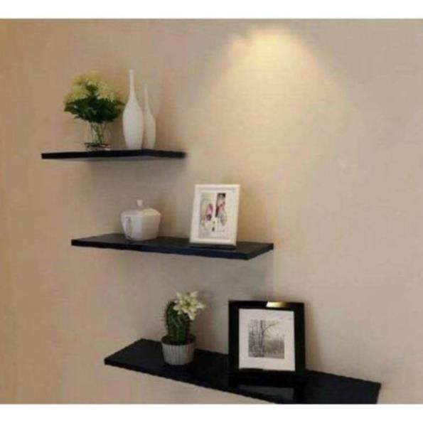 Kệ Gỗ Treo Tường 3 Thanh Ngang Dài 60cm x Sâu 20cm Nhiều màu KTT02