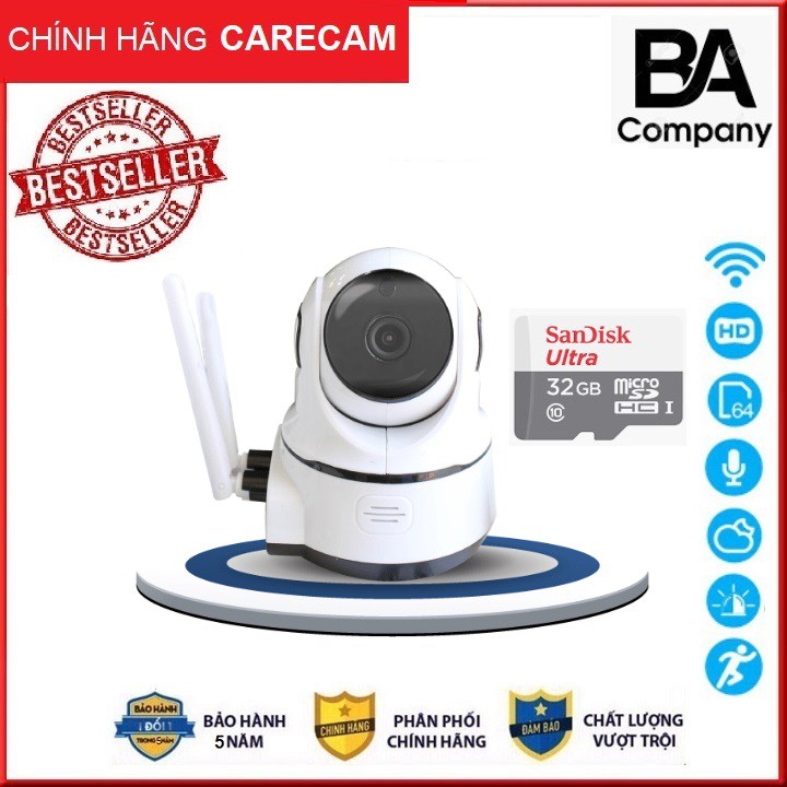 [Mã 11ELSALE hoàn 7% đơn 300K] Camera IP Wifi - Carecam Trong Nhà PAF-200 2.0Mpx -1080p | BigBuy360 - bigbuy360.vn