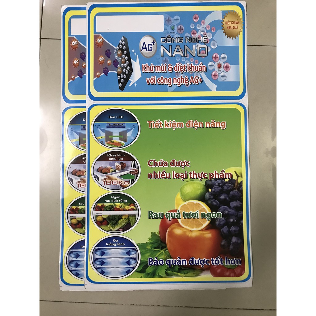 Combo 10 tem dán tủ lạnh không ghi thương hiệu/ Combo 10 miếng dán tủ lạnh không ghi thương hiệu