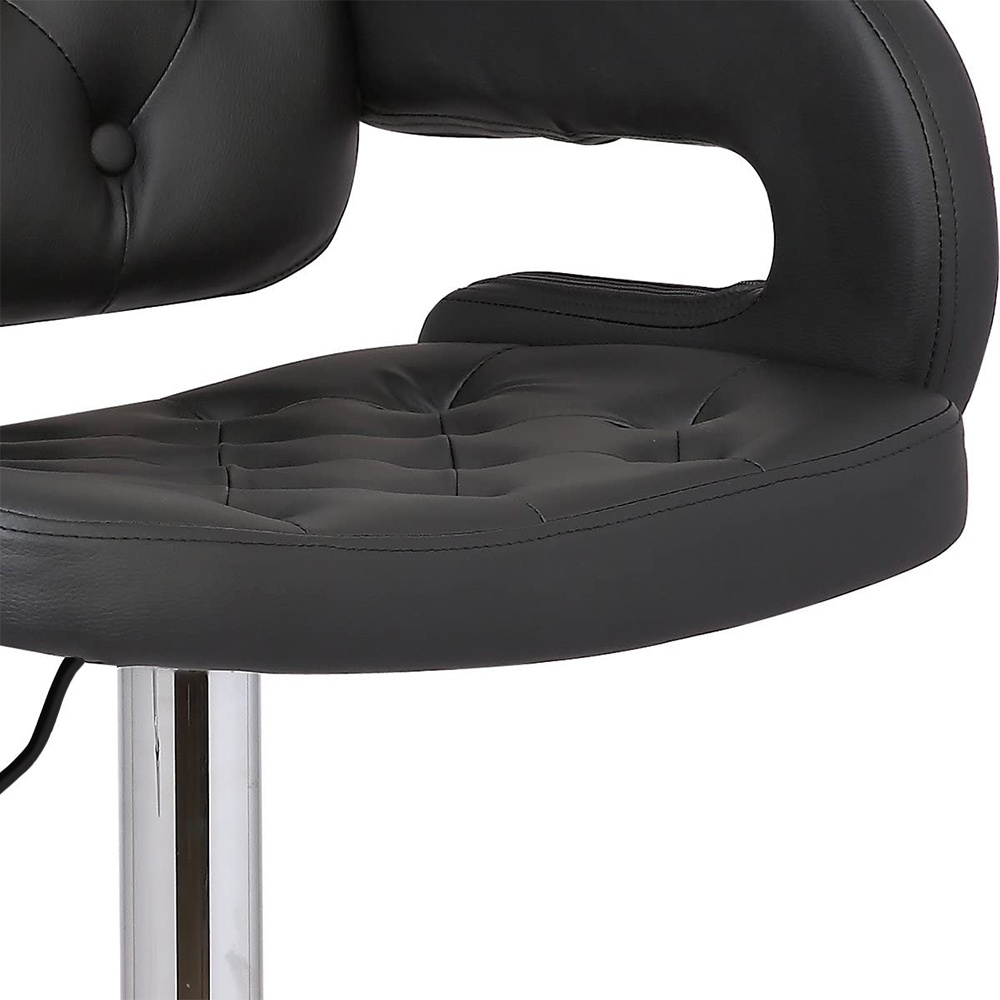 Ghế salon xoay nâng hạ IBIE Moss chân thép mạ, lưng bọc da PU cao cấp, tùy chọn màu sắc