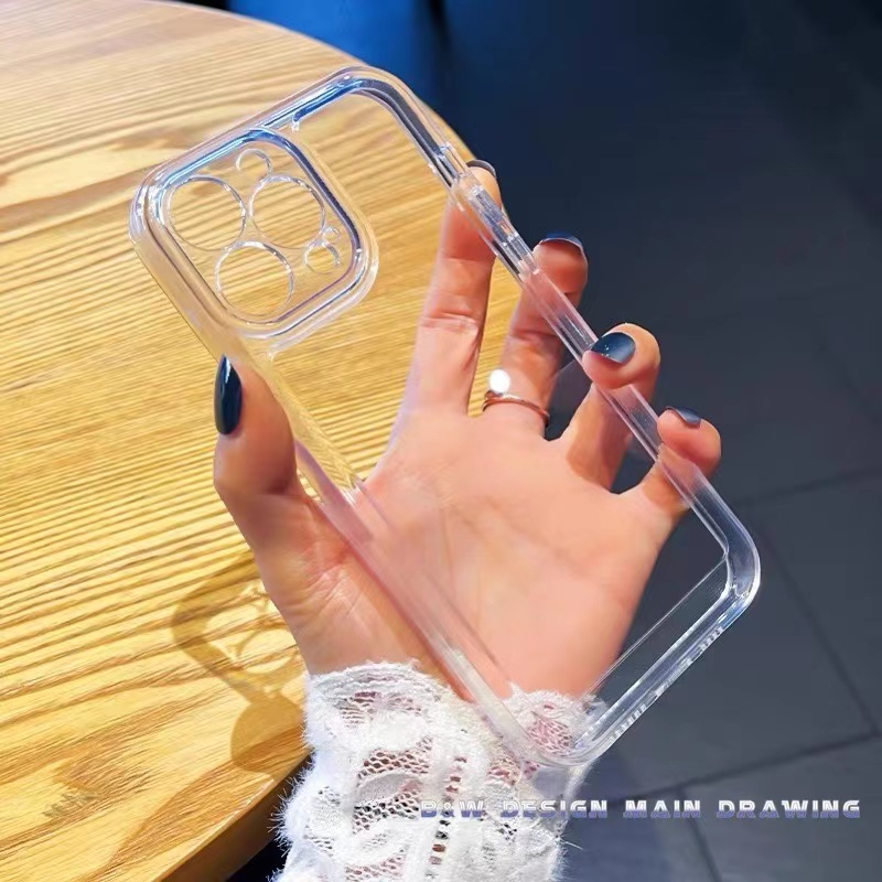 Ốp Điện Thoại TPU Mềm Trong Suốt Chống Sốc Đơn Giản Sang Trọng Cho iPhone 14 13 12 11 Pro MAX 11 IX XR XS MAX 7 8 Plus
