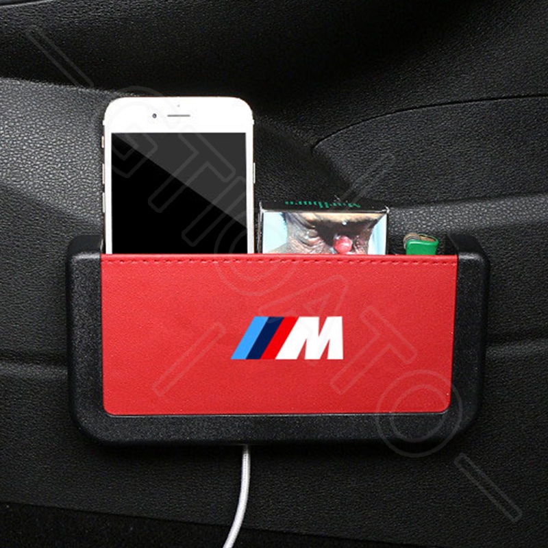 GTIOATO Cho BMW M Hộp Đựng Điện Thoại Trên Oto Hộp Đựng Điện Thoại Trên Xe Túi Đựng Điện Thoại Trên Ô Tô Khay ĐựNg Đồ Ô Tô HộP ĐựNg Đồ TrêN Ô Tô Phụ Kiện Xe Hơi Cho BMW X4 E46 E90 F30 F10 1 X2 8 118I 320i M4 E60 218i X5 M3 318i X7 E39 7 E36