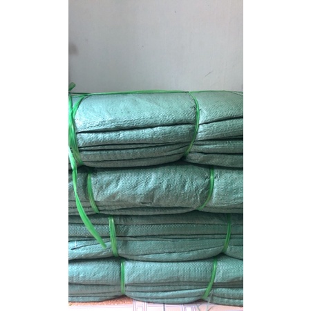 Combo 10 Bao Tải Dứa Đóng Hàng 1.2 Tạ  Cỡ 90x120-80x110- Bao Tải Xanh - Đen PP,Hàng Mới 100%