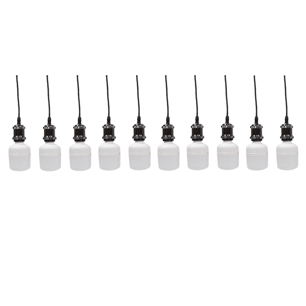 Bộ 10 dây đèn thả cổ điển bóng đèn led búp trụ trang trí 18w