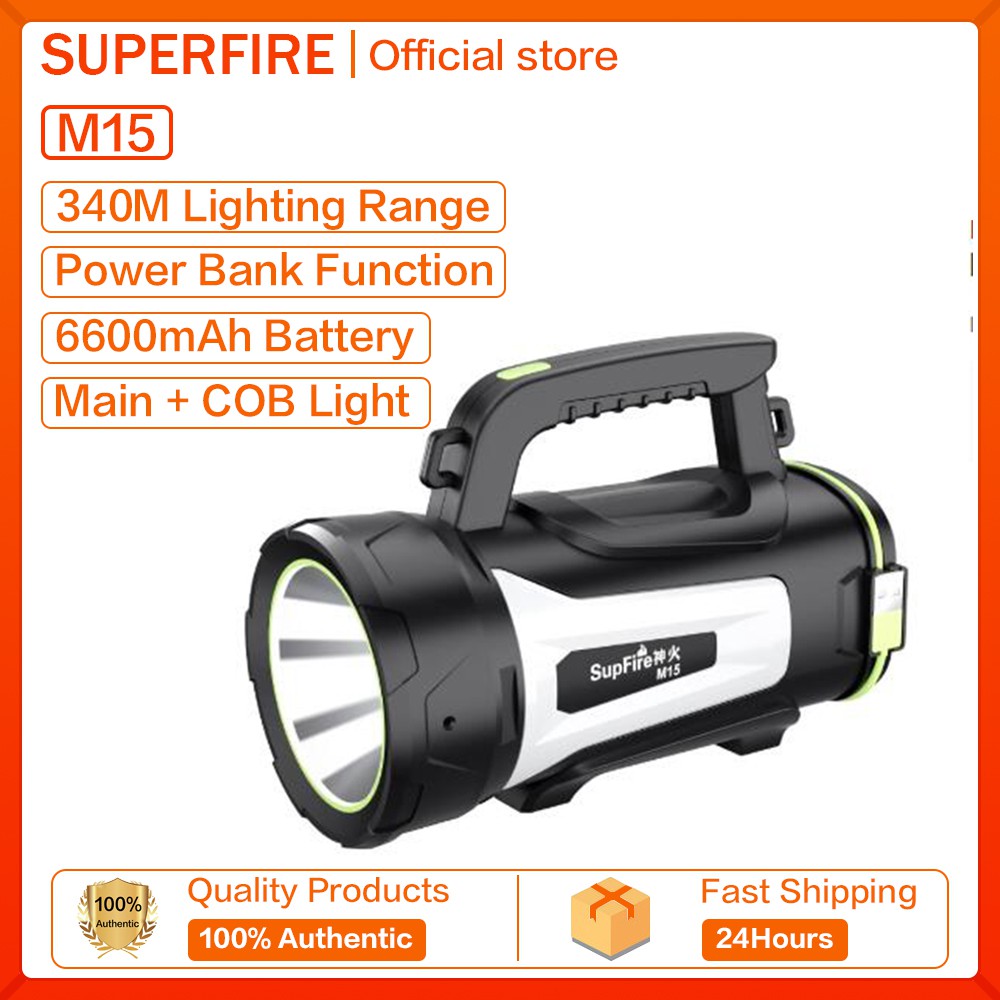 Đèn Pin Supfire M15 Đa Chức Năng Chống Thấm Nước Chất Lượng Cao Cho Gia Đình -Intl