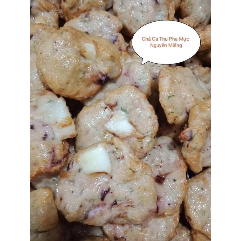 CHẢ CÁ THU PHA MỰC NGUYÊN MIẾNG SIÊU NGON 1Kg