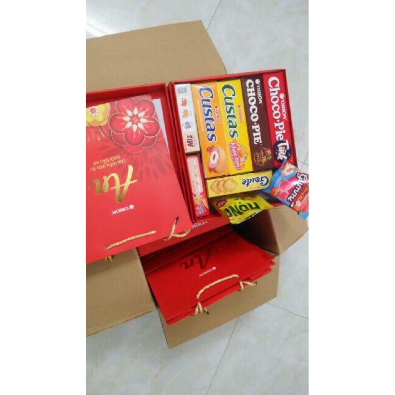 HỘP QUÀ TẾT AN ORION 1.027,8G -TẾT 2021 kèm túi xách giấy | BigBuy360 - bigbuy360.vn