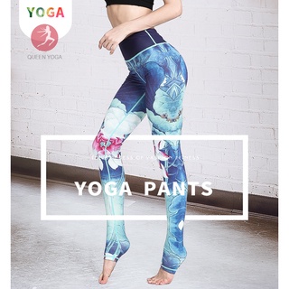 Quần Legging Nữ Tập Yoga In Họa Tiết Hoa Sen YUNGE Cao Cấp Tôn Dáng  KH143