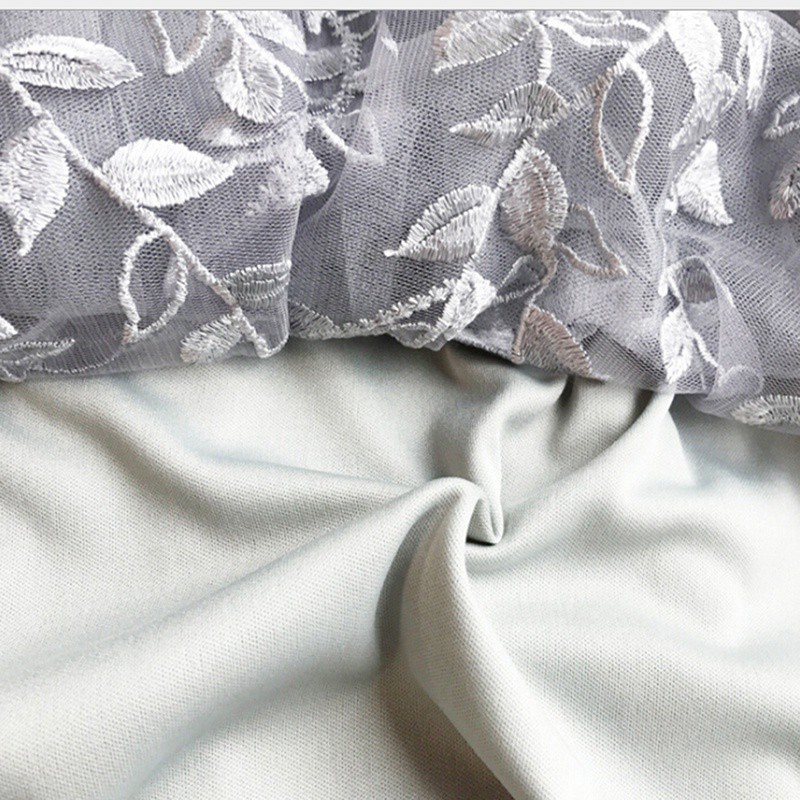 [Mã FAGREEN55 giảm 10% tối đa 30K đơn 99K] Chân Váy Lưới Thêu Hình Lá Cây Thời Trang Nữ Tính | BigBuy360 - bigbuy360.vn