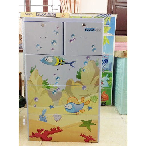 Tủ Quần Áo Trẻ Em Pucca 4 Tầng Song Long | BigBuy360 - bigbuy360.vn