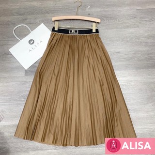 Chân váy dạ xếp ly cạp chữ cao cấp-ALISA
