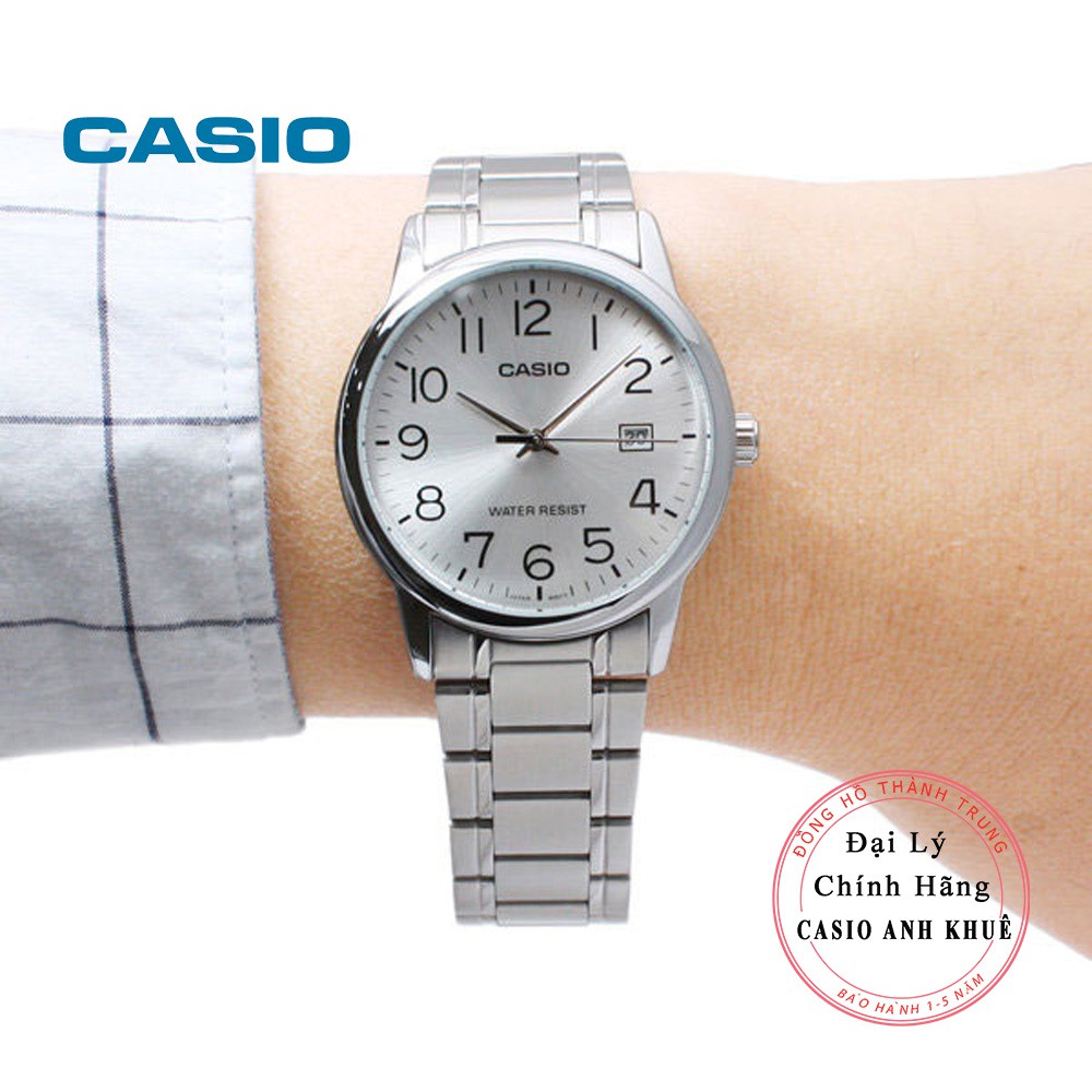 Đồng hồ nam Casio MTP-V002D-7BUDF dây kim loại