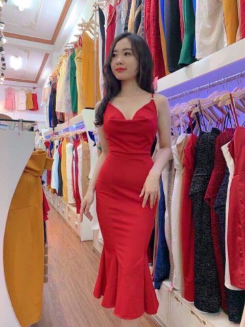 🎀ĐẦM DỰ TIỆC DÂY BODY ÔM CỔ ĐỔ ĐUÔI CÁ MÚT NGỰC GIÁ RẺ | BigBuy360 - bigbuy360.vn