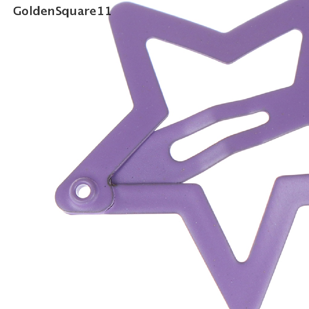 Set 6 Kẹp Tóc Kim Loại Hình Ngôi Sao Dễ Thương Cho Bé Gái Goldsquare11