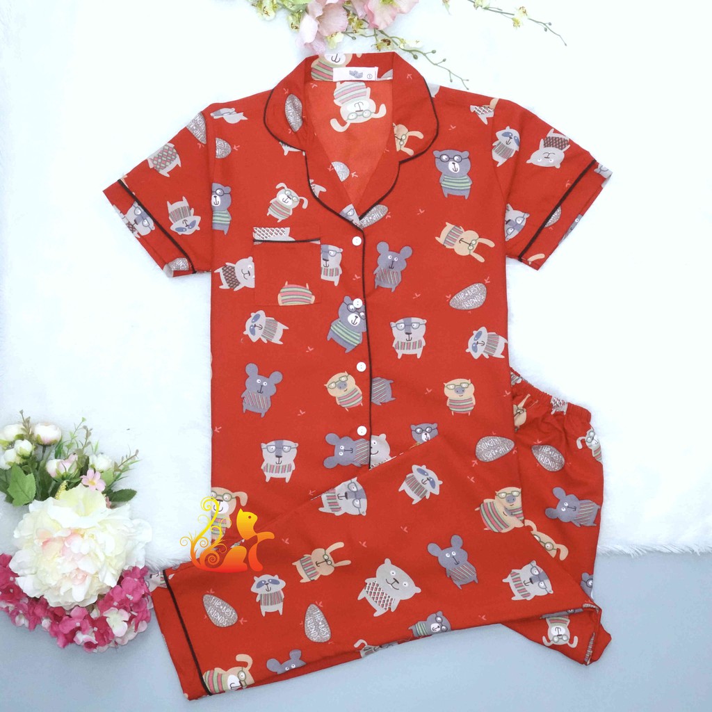 Bộ Đồ Mặc Nhà "The Best Friend" Pijama Kate Thái Quần Dài - Dưới 60kg