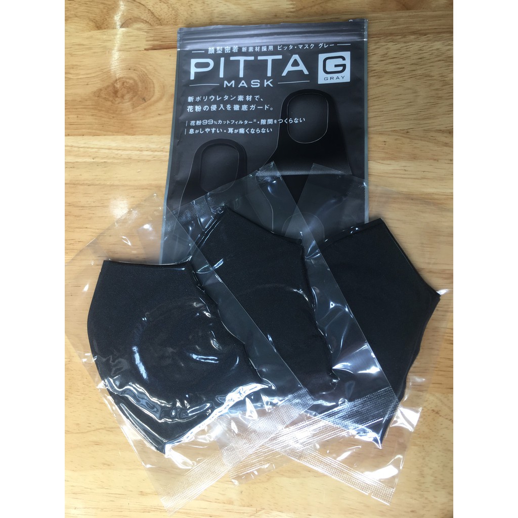 Khẩu trang Nhật Bản PITTA, khẩu trang lọc bụi Nhật Bản màu đen | BigBuy360 - bigbuy360.vn