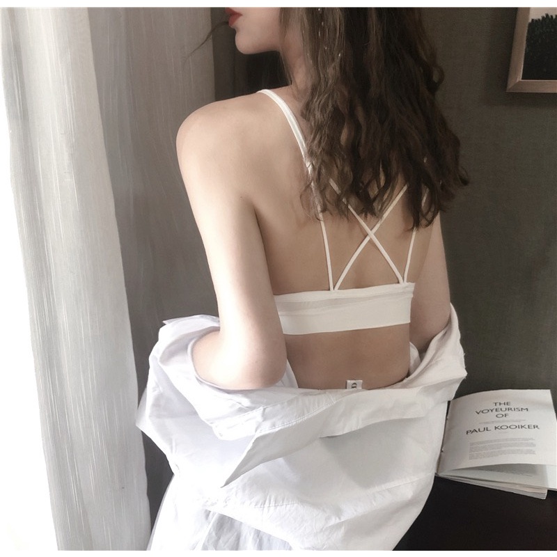 Áo bra nữ áo lót len tăm lưng đan chéo kiểu dáng thể thao trẻ trung freesize PASANA0075