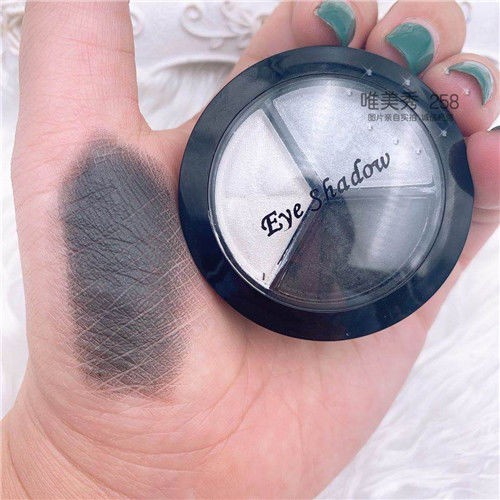 [Hàng mới về] Bảng phấn mắt màu xám / ánh kim lấp lánh trang điểm mắt khói phong cách sàn nhảy latin Âu Mỹ vỏ màu đen | BigBuy360 - bigbuy360.vn