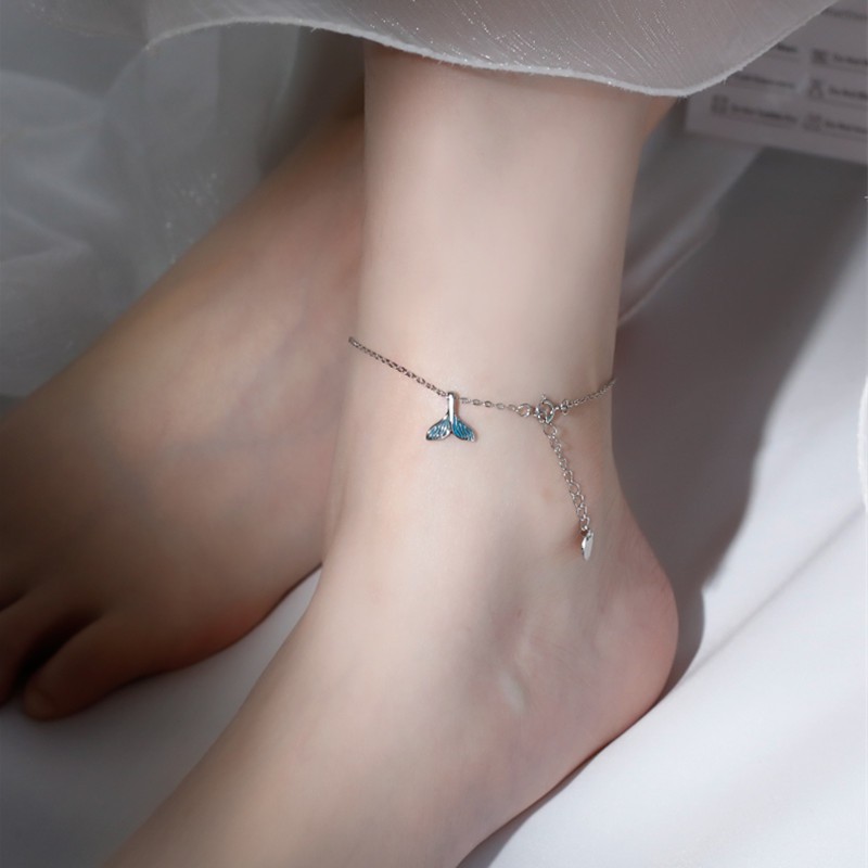 Lắc chân thiết kế hình đuôi nàng tiên cá đính ngọc đơn giản thời trang cho nữ ANTA Jewelry - ATJ3587 | BigBuy360 - bigbuy360.vn