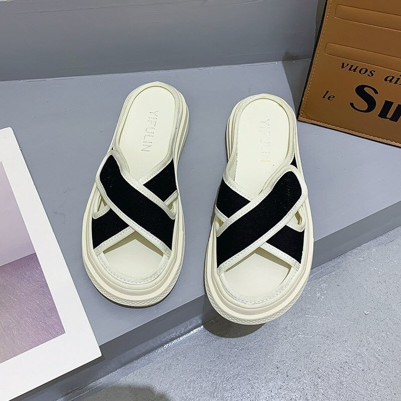 [ HOT TREND] [ FREE SHIP] Dép sục nữ hở mũi - xăng đan nữ - Quai canvas cute - mới nhất MÃ GDP-34