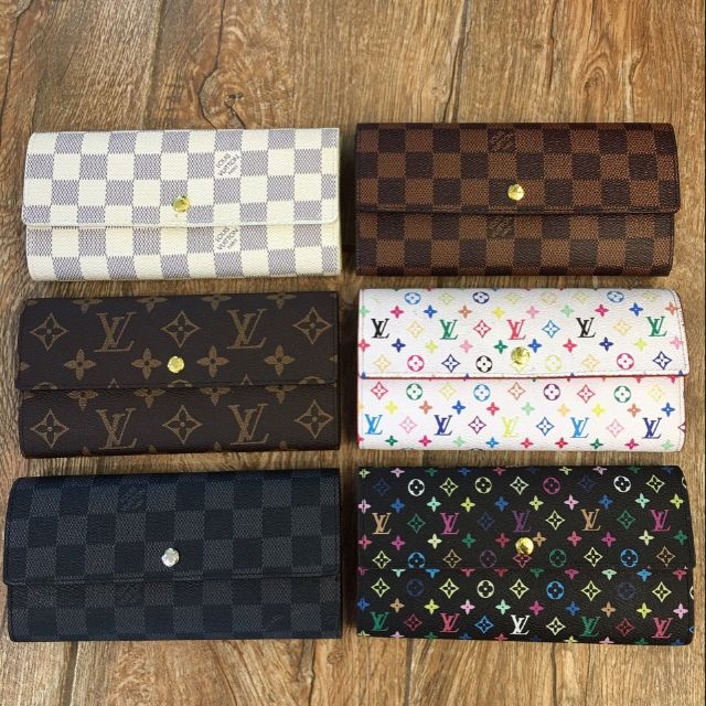 Ví ô nâu hoa nâu lắp ngang size 20 fullbox