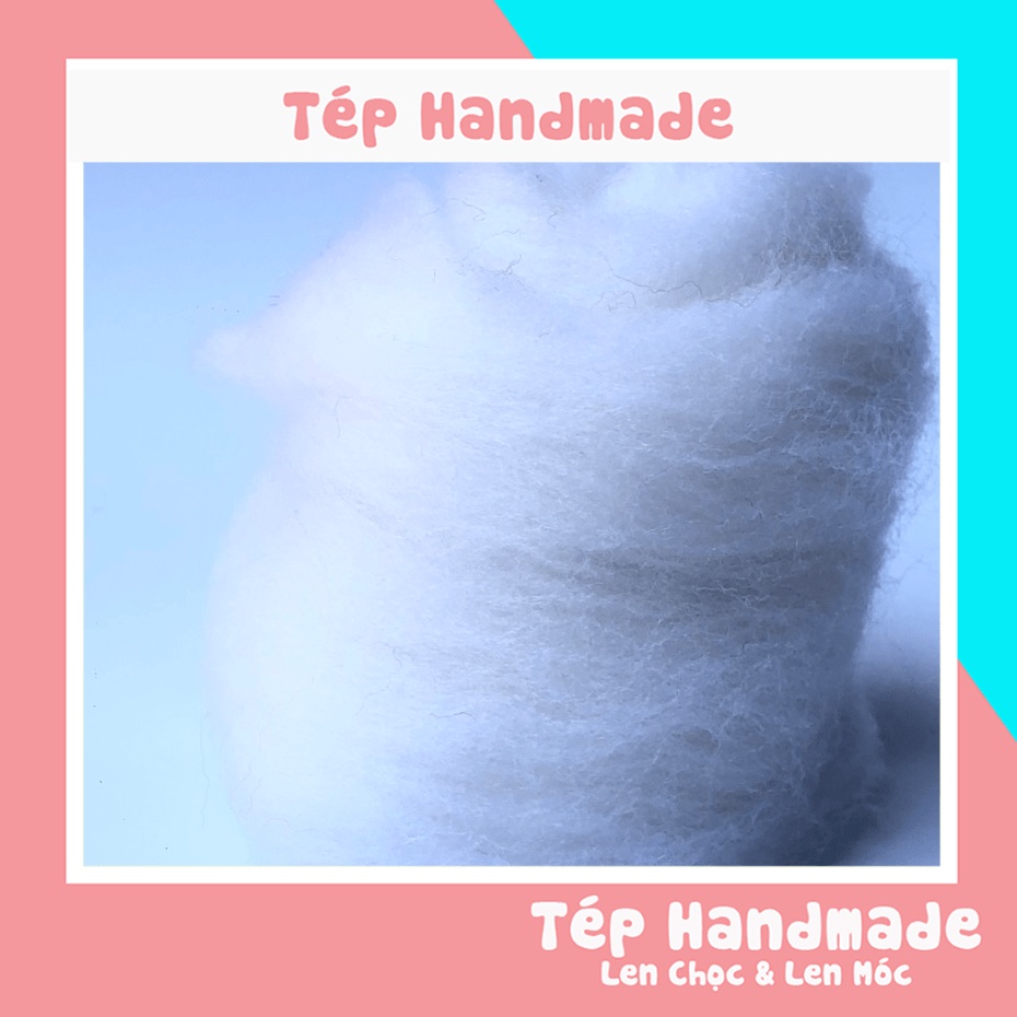 Len chọc loại tốt 12 màu 5g-10g-20g needle felt
