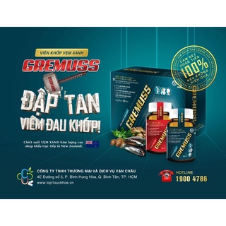𝐕𝐈𝐄̂𝐍 𝐊𝐇𝐎̛́𝐏 𝐕𝐄̣𝐌 𝐗𝐀𝐍𝐇 𝐆𝐑𝐄𝐌𝐔𝐒𝐒 ( hộp 2 lọ 30 viên)- hỗ trợ xương khớp