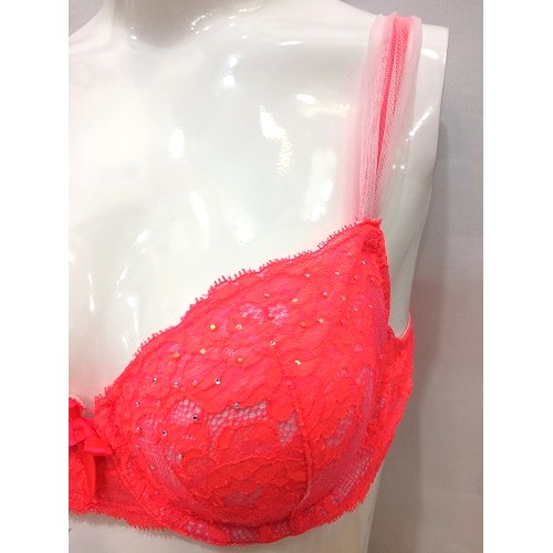 Áo ngực không mút ren cam đính hạt Victoria's Secret 11021912 ( H11216 )