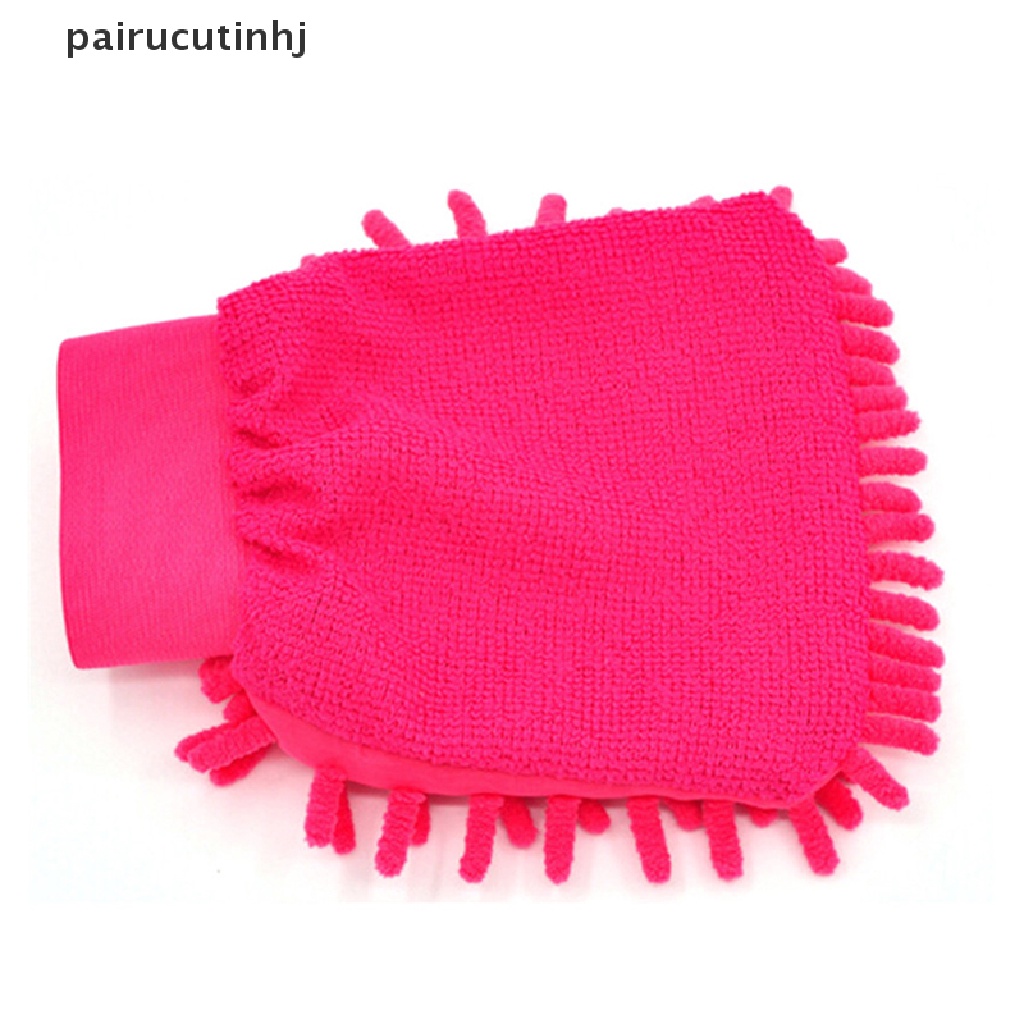 Cặp Găng Tay Rửa Xe Bằng Sợi chenille Mềm Mại Siêu Mịn 2 Trong 1 Không Trầy Xước