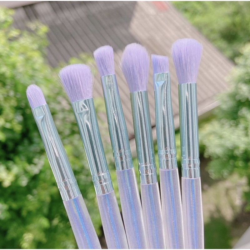 Bộ cọ 10 cây hologram tím pastel